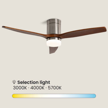 Imagem de Ventoinha de Teto com luz Silenciosa DC com aspas de madeira Leros