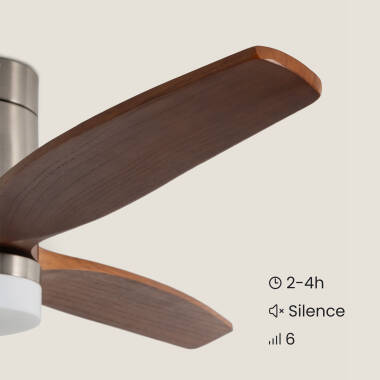 Imagem de Ventoinha de Teto com luz Silenciosa DC com aspas de madeira Leros