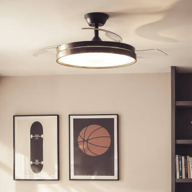 Imagen de Ventilador de Techo con luz Silencioso DC aspas retráctiles Kaios
