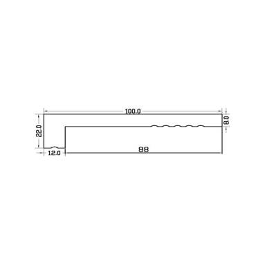 Imagen de Moldura Rodapié Pasacables 2m Edge