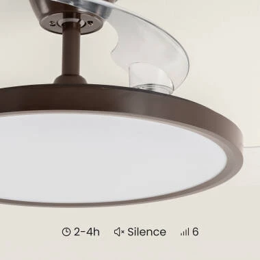 Imagem de Ventoinha de Teto com luz Silenciosa DC com aspas retráteis Kleon
