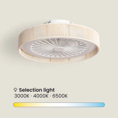 Imagen de Ventilador de Techo con luz Silencioso DC Algodón Alma