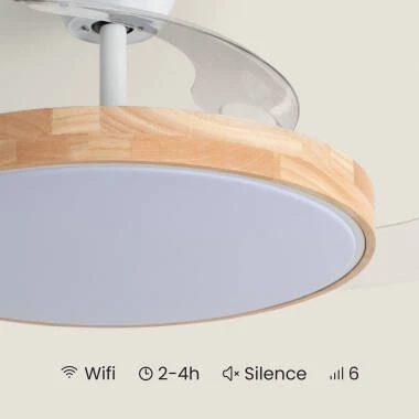 Imagen de Ventilador de Techo con luz Silencioso DC aspas retráctiles Dari