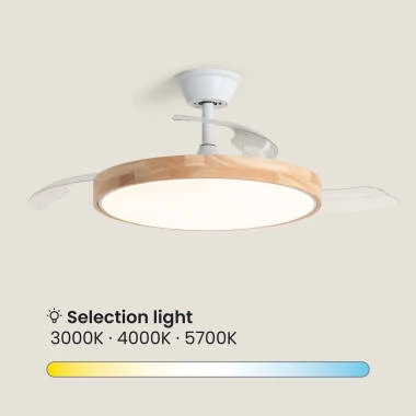 Imagen de Ventilador de Techo con luz Silencioso DC aspas retráctiles Dari