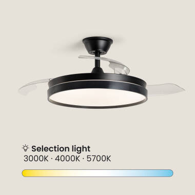 Imagem de Ventoinha de teto com luz silenciosa DC com pás retráteis Kaios