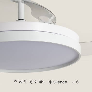 Imagen de Ventilador de Techo con luz Silencioso DC aspas retráctiles Kaios