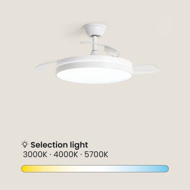 Imagen de Ventilador de Techo con luz Silencioso DC aspas retráctiles Kaios