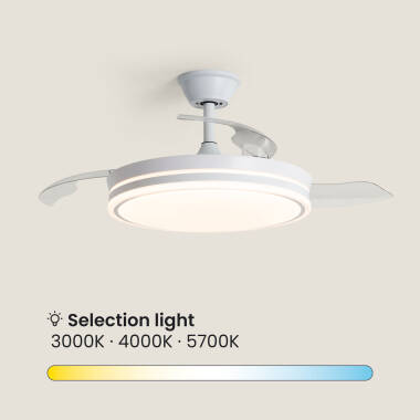 Imagen de Ventilador de Techo con luz Silencioso DC aspas retráctiles Dalori Evo