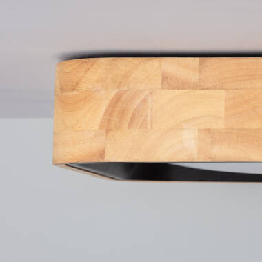 Imagem de Plafon LED 15W Quadrado Madeira 370x370 mm CCT Seleccionável Dari