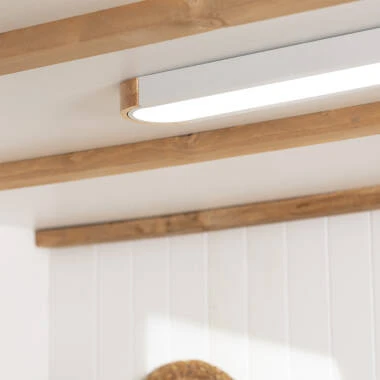 Imagen de Plafón LED 18W Madera y Aluminio 140x650 mm CCT Seleccionable Dari Lang