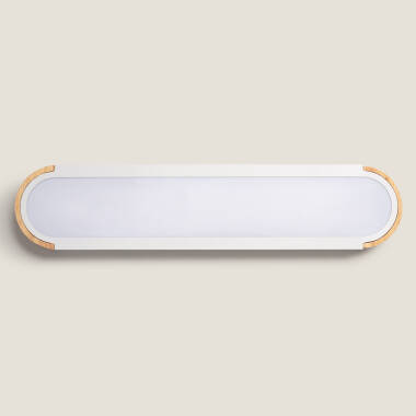 Imagem de Plafón LED 18W Madeira e Metal 140x650 mm CCT Seleccionável Dari Lang