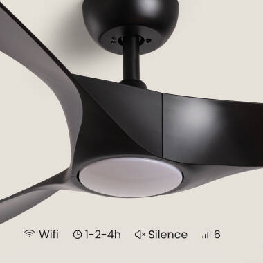 Imagem de Ventoinha de Teto Silenciosa Egina Preto 132cm Motor DC