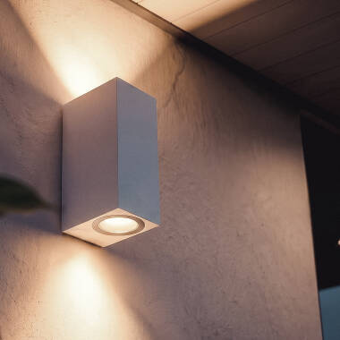 Imagem de Aplique de Parede Exterior Iluminação Dupla Miseno Branco