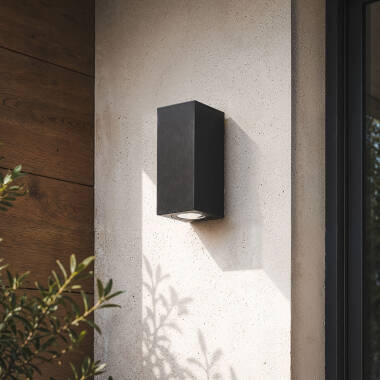 Imagen de Aplique de Pared Exterior Iluminación Doble Cara Miseno Negro 