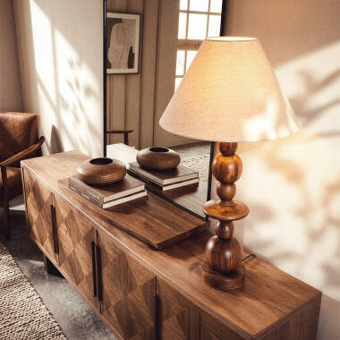 Imagen de Lámpara de Mesa Madera Tanish ILUZZIA