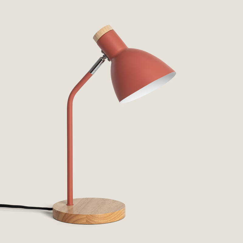 Imagen de Lámpara Flexo Escritorio Aluminio y Madera Luxo