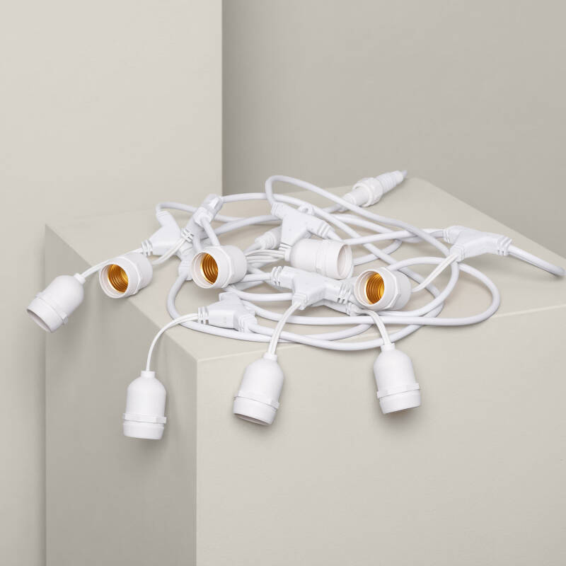 Imagen de Guirnalda Luces Exterior con 8 Portalámparas E27 5.5m Blanco IP65