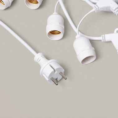 Imagen de Guirnalda Luces Exterior con 8 Portalámparas E27 5.5m Blanco IP65
