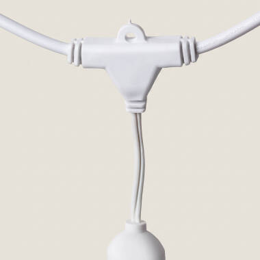 Imagem de Kit Grinalda Waterproof 5.5m Branco + 8 Lâmpadas LED E27 Filamento 4W