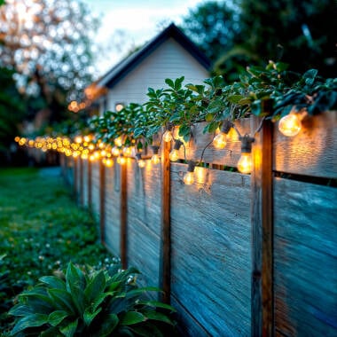 Imagen de Kit Guirnalda Luces Exterior 10m Negro + 10 Bombillas Filamento LED E27 24V