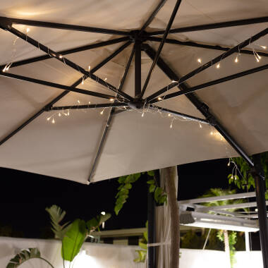 Grinalda Exterior LED à Pilhas para Guarda-Sol 2m