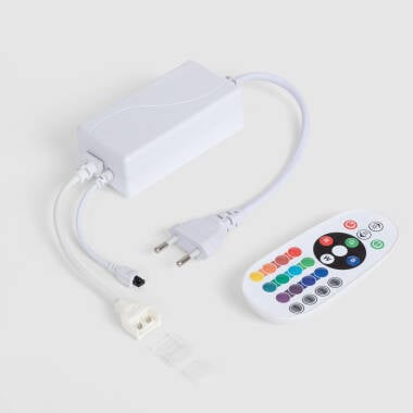 Controlador para Tira LED RGB 220V WCOB Silicone FLEX con Mando IR