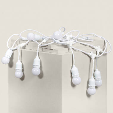 Guirnalda Exterior con Bombillas LED E27 5.5m IP65 Blanco