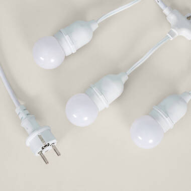 Imagen de Guirnalda Exterior con Bombillas LED E27 5.5m IP65 Blanco