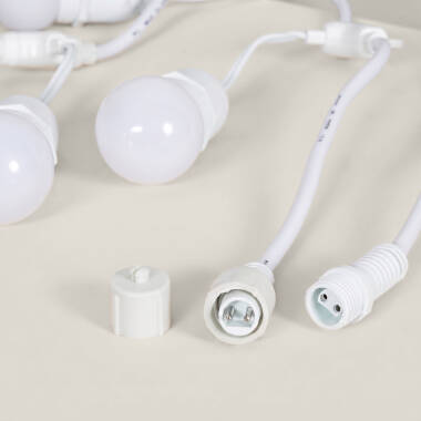 Imagen de Guirnalda Exterior con Bombillas LED E27 5.5m IP65 Blanco