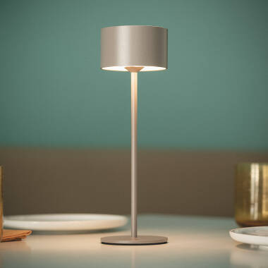 Candeeiro de Mesa LED Portátil Exterior com Bateria USB Recarregável em Metal Mounka Round