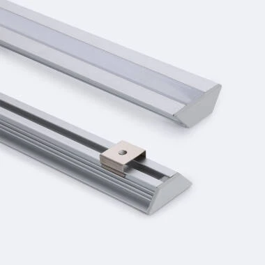 Perfil Alumínio Encastrável 2m Perfil Baixo para Fitas LED até 11 mm