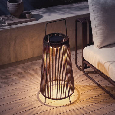 Imagem de Lâmpada de Piso Exterior Solar LED 0,5W Cordão Vriesia Cilíndrica