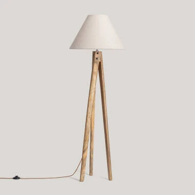 Lámpara de Pie Madera Kumar ILUZZIA