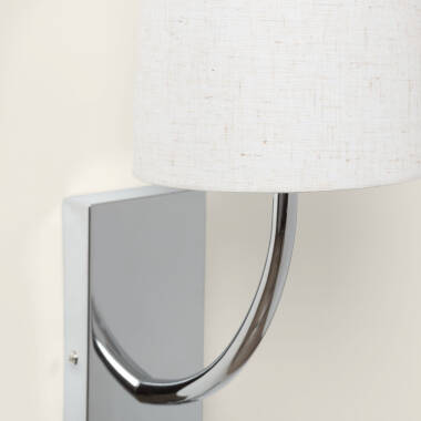 Imagen de Aplique de Pared con Pantalla de Metal y Lino con Luz de Lectura Suite
