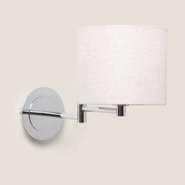 Aplique de Pared Articulable con Pantalla Metal y Lino Basilea