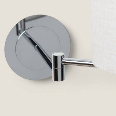 Imagen de Aplique de Pared Articulable con Pantalla Metal y Lino Basilea