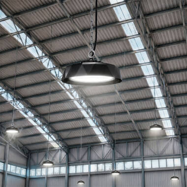 Campânula LED industrial tipo  UFO  HBM Evo LUMILEDS 200 lm/W SOSEN regulável DALI/Push