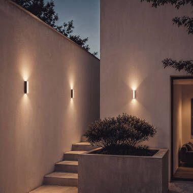 Imagen de Aplique de Pared Exterior LED Aluminio Doble Cara Hisar