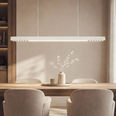 Imagem de Candeeiro Suspenso Linear LED 42W Aluminio CCT Iluminação Dupla Cara Funky Chaka