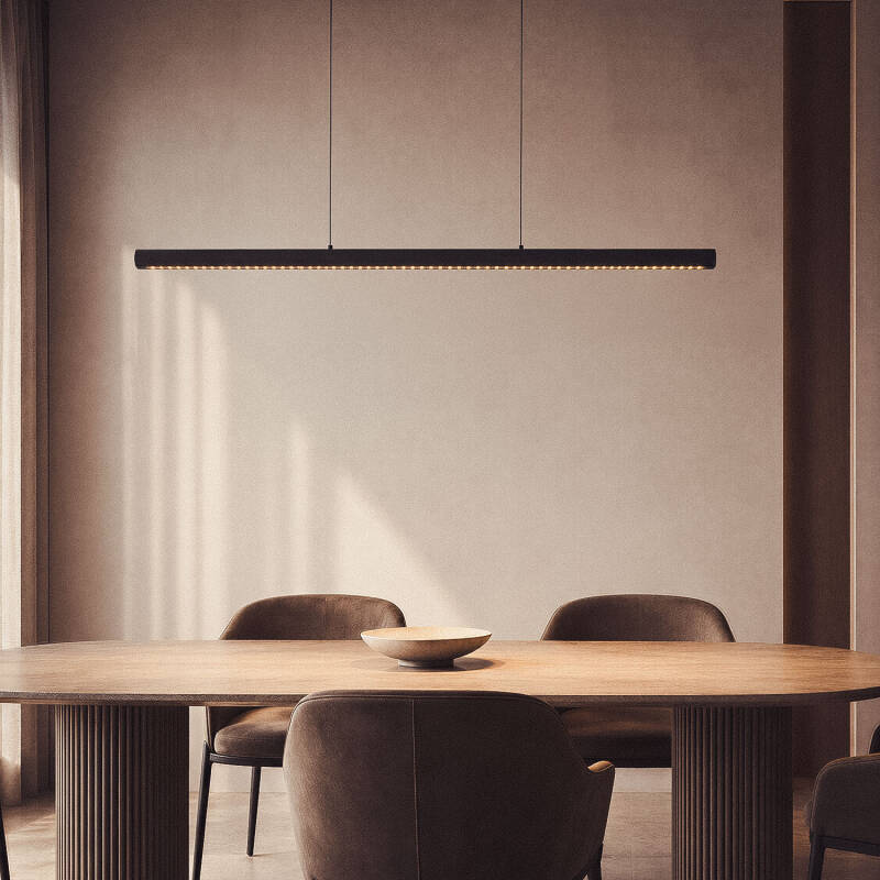 Imagen de Lámpara Colgante Lineal LED 42W Aluminio Blanco Seleccionable Iluminación Doble Cara Funky Zapp
