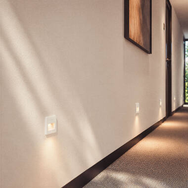 Imagen de Baliza de Pared LED Empotrable Cuadrado Olite para Caja Universal