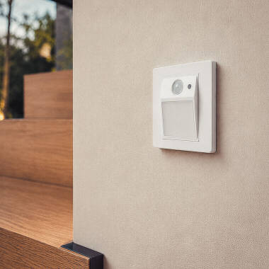 Imagen de Baliza de Pared LED Empotrable con Sensor PIR y Crepuscular Olite para Caja Universal
