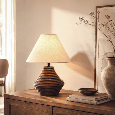 Imagen de Lámpara de Mesa Madera Akriti ILUZZIA