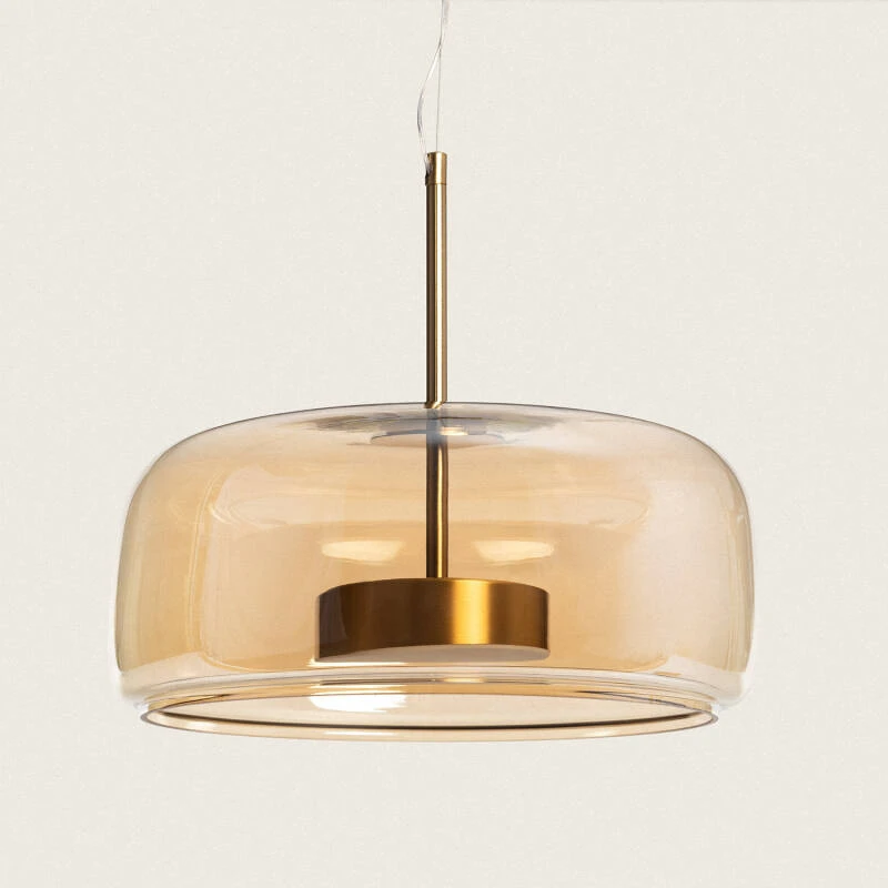 Imagem de Candeeiro Suspenso LED 7W Metal e Vidro Aba 