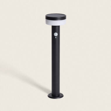 Baliza de Pie Exterior Solar LED 1,5W 50cm Acero Inoxidable con Sensor de Movimiento Ashier
