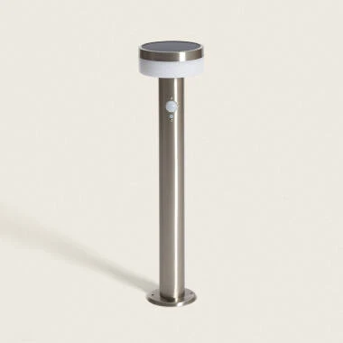 Baliza de Pie Exterior Solar LED 1,5W 50cm Acero Inoxidable con Sensor de Movimiento Ashier
