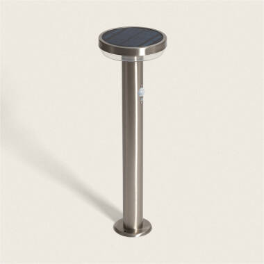 Baliza de Pie Exterior Solar LED 5W 50cm Acero Inoxidable con Sensor de Movimiento Barton