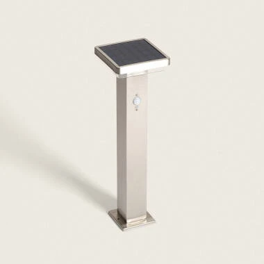 Baliza de Pie Exterior Solar LED 5W 50cm Acero Inoxidable con Sensor de Movimiento Barton Square