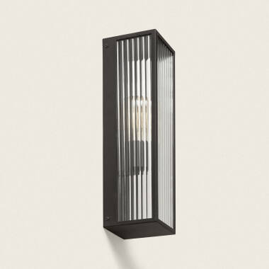 Aplique de Parede Exterior Metal e Vidro Taiga