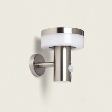 Aplique de Pared Exterior Solar LED 1,5W Acero Inoxidable con Sensor de Movimiento Ashier